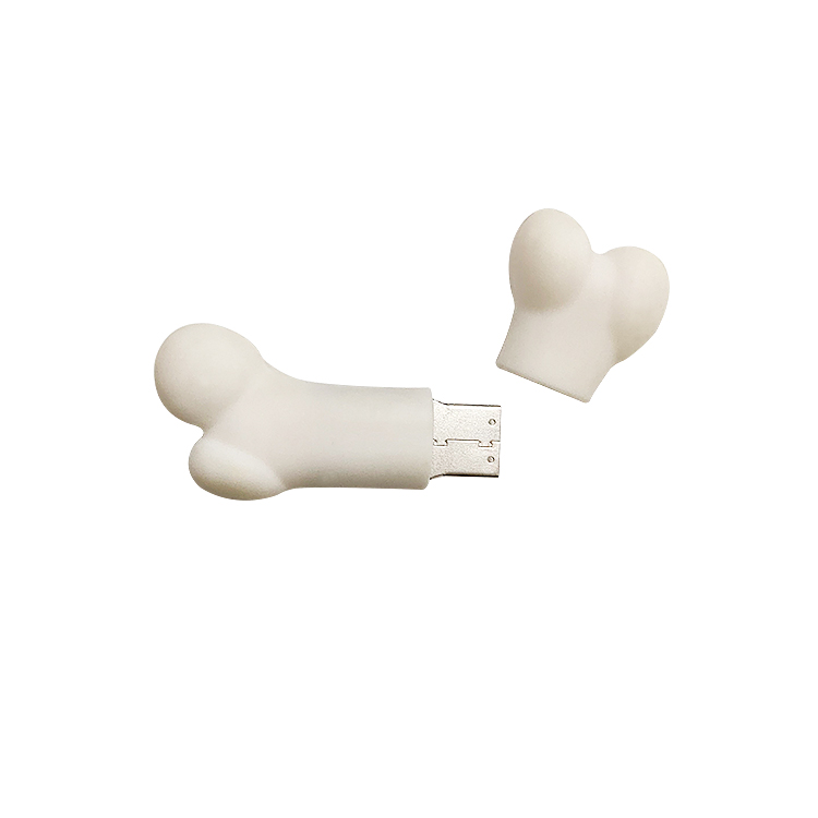 Custom prnting PVC bone shaped custom usb drives LWU910